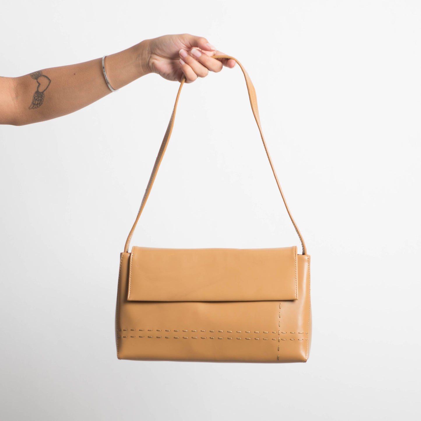 TAN STRUCTURED HANDBAG