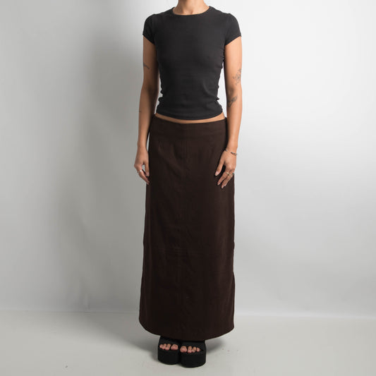 CHOCOLATE BROWN MAXI SKIRT