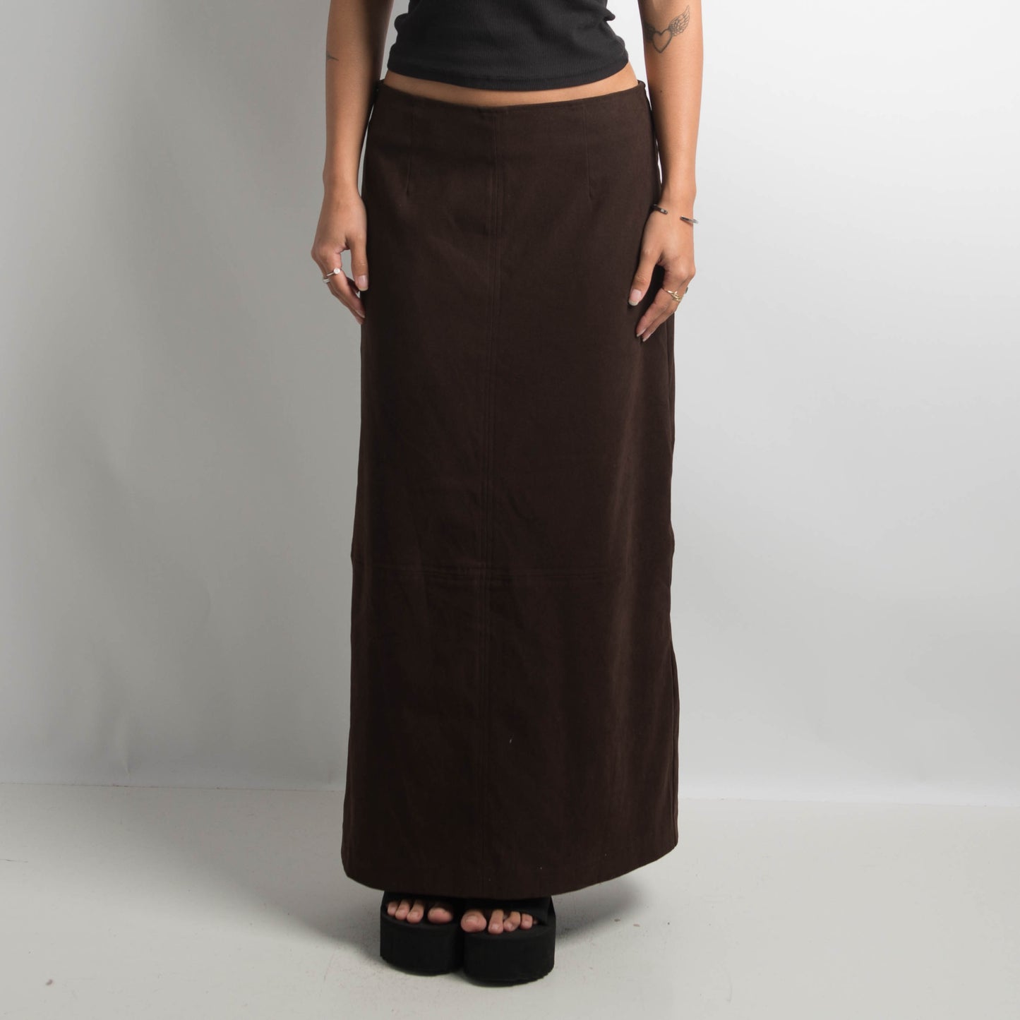 CHOCOLATE BROWN MAXI SKIRT