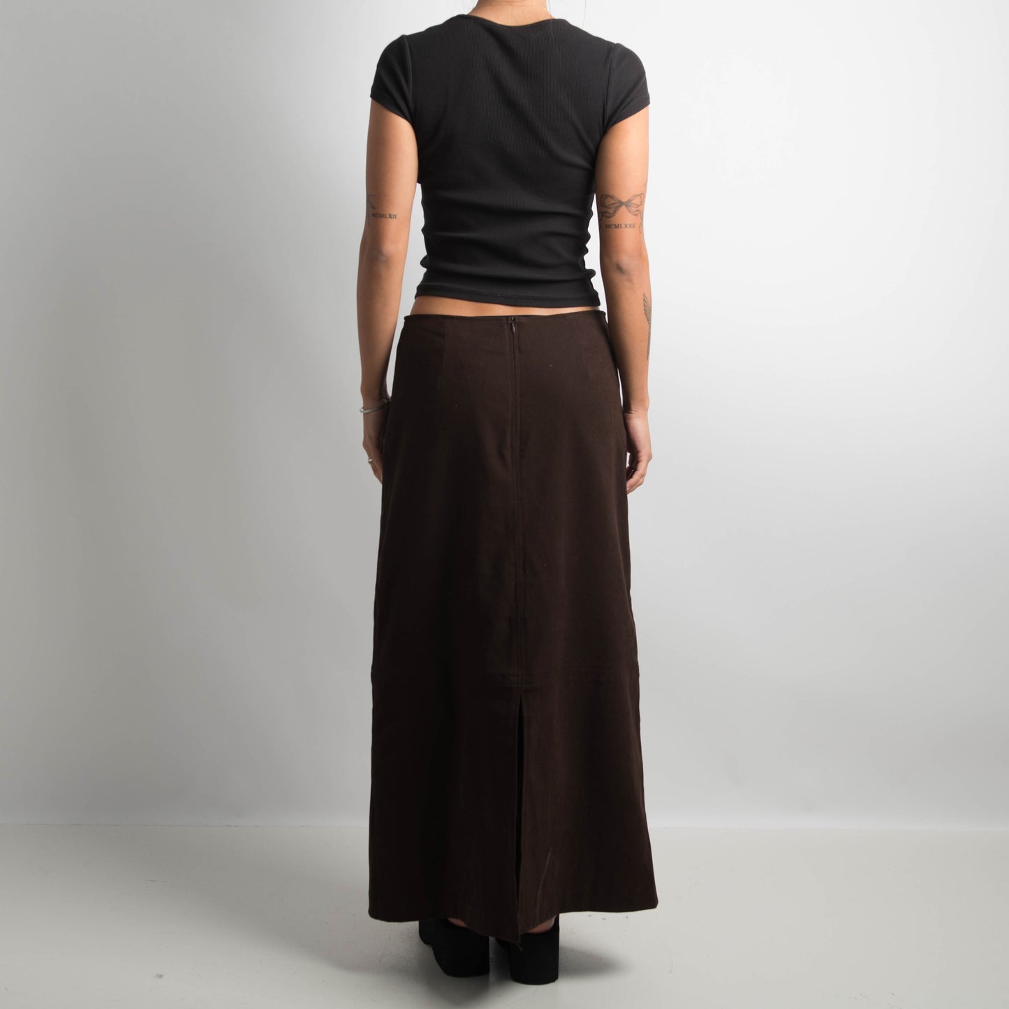 CHOCOLATE BROWN MAXI SKIRT