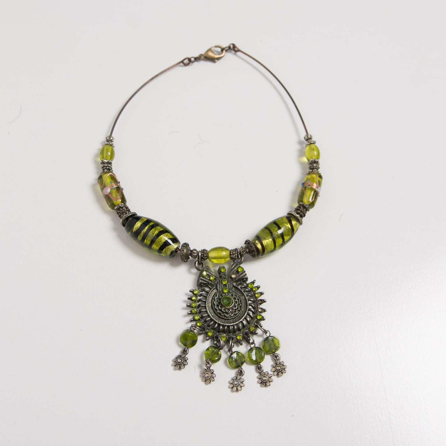 GREEN STATEMENT NECKLACE