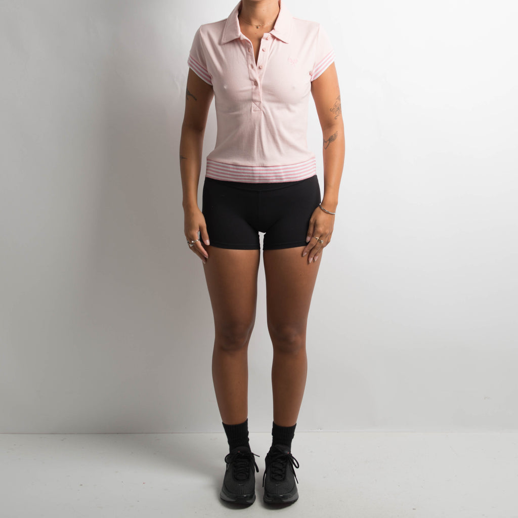 PINK FITTED POLO SHIRT