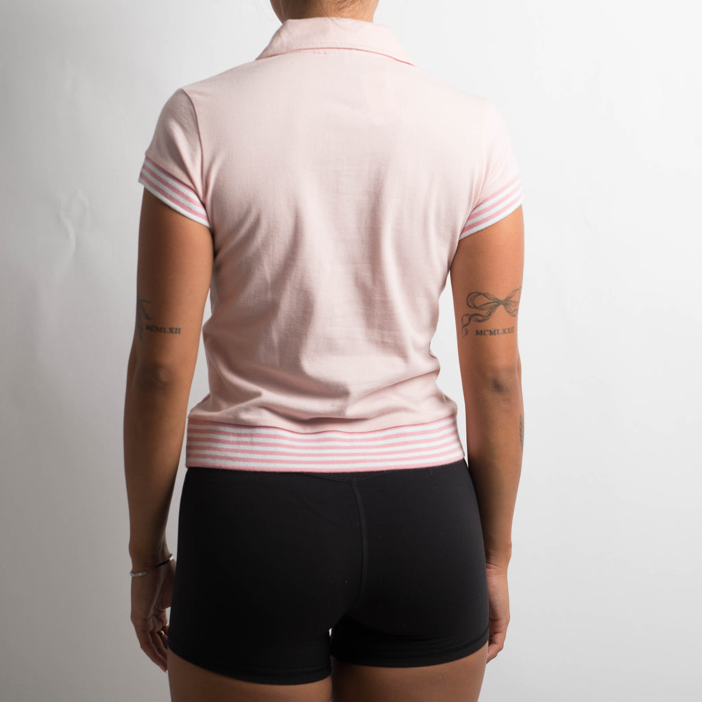 PINK FITTED POLO SHIRT
