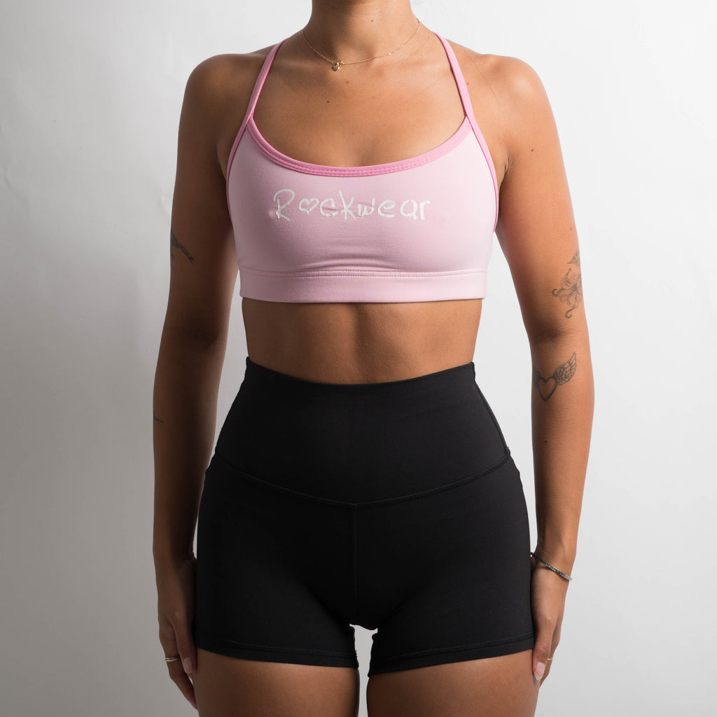 PINK TWO TONE SPORTS BRA