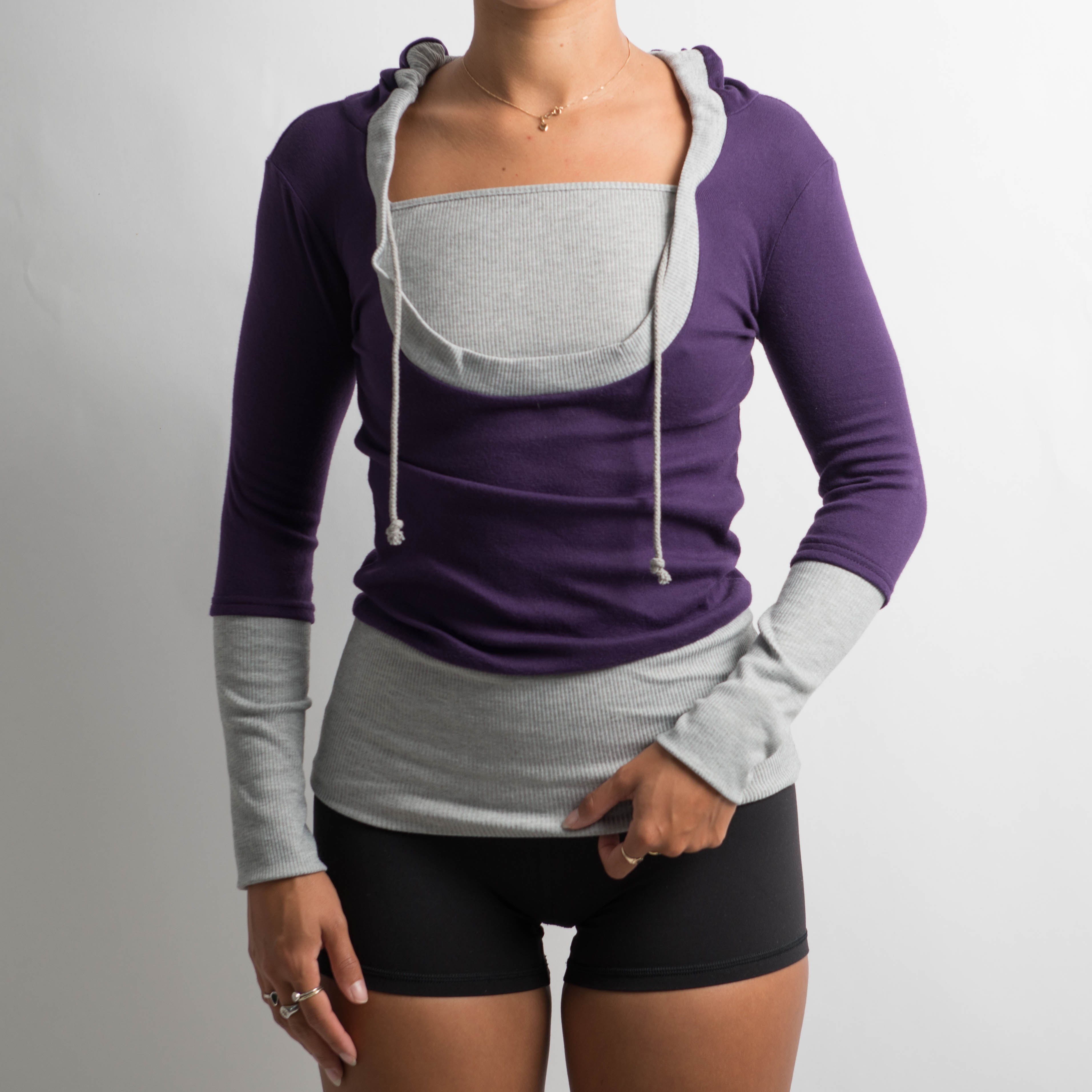 PURPLE LAYERED LONG SLEEVE