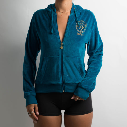 VELOUR ZIP HOODIE