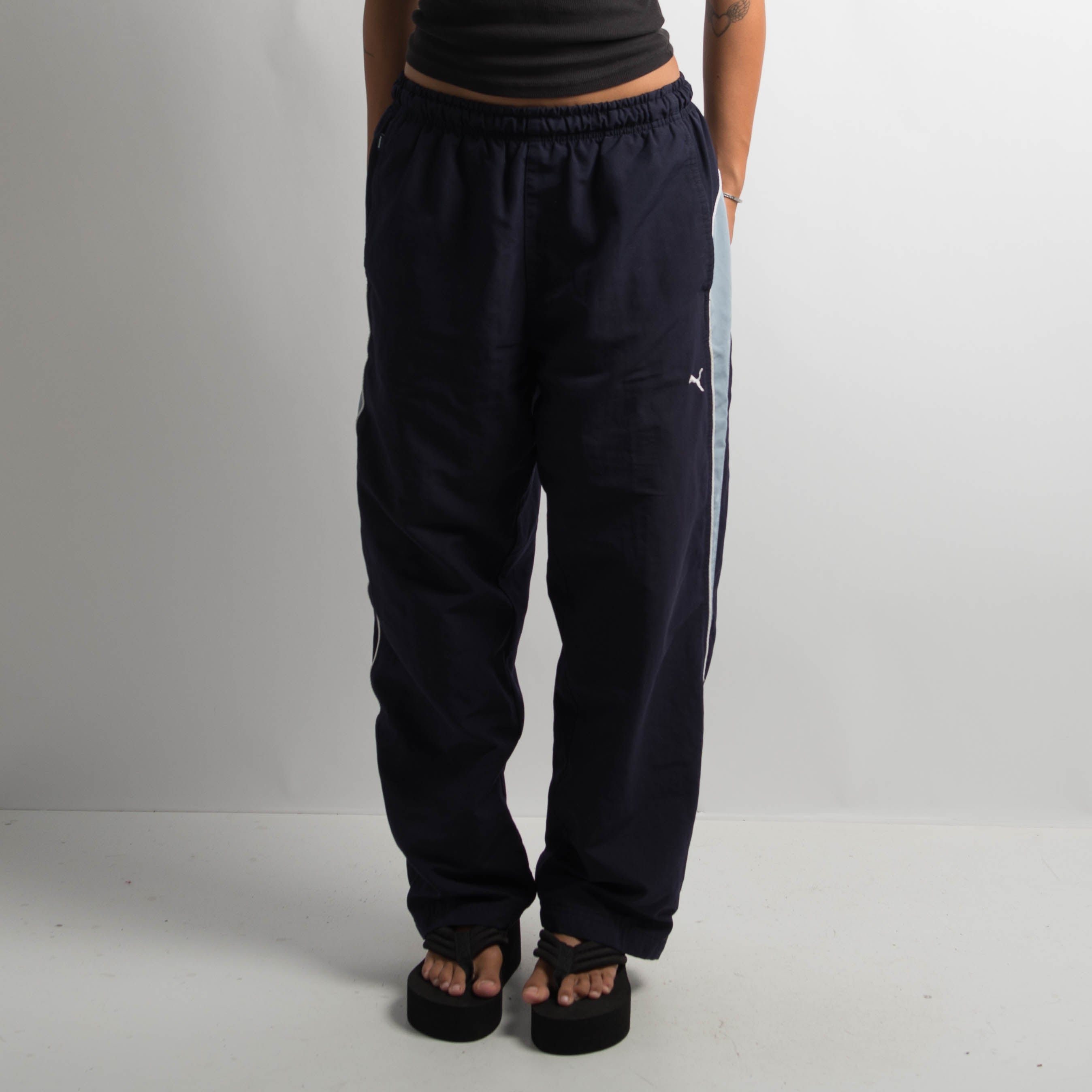 NAVY PUMA TRACKPANTS