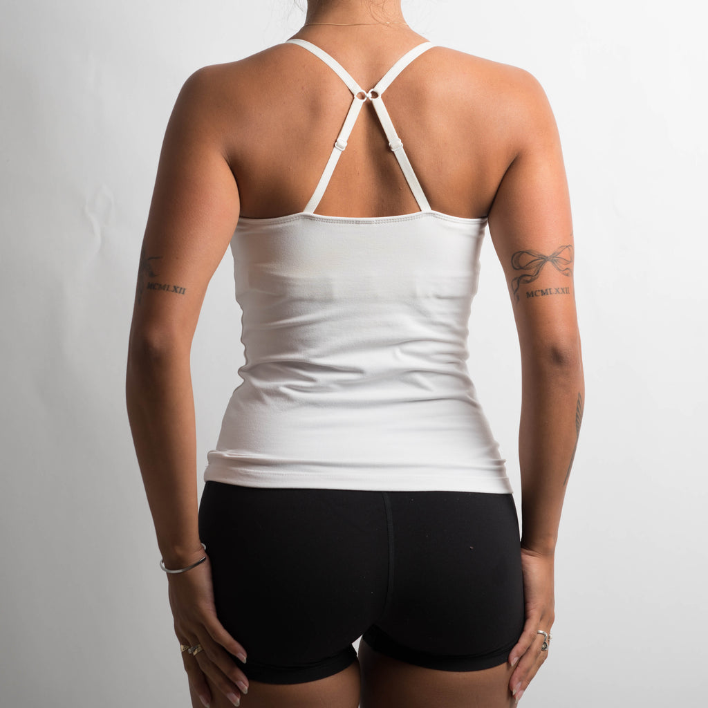 WHITE ACTIVEWEAR TANK TOP