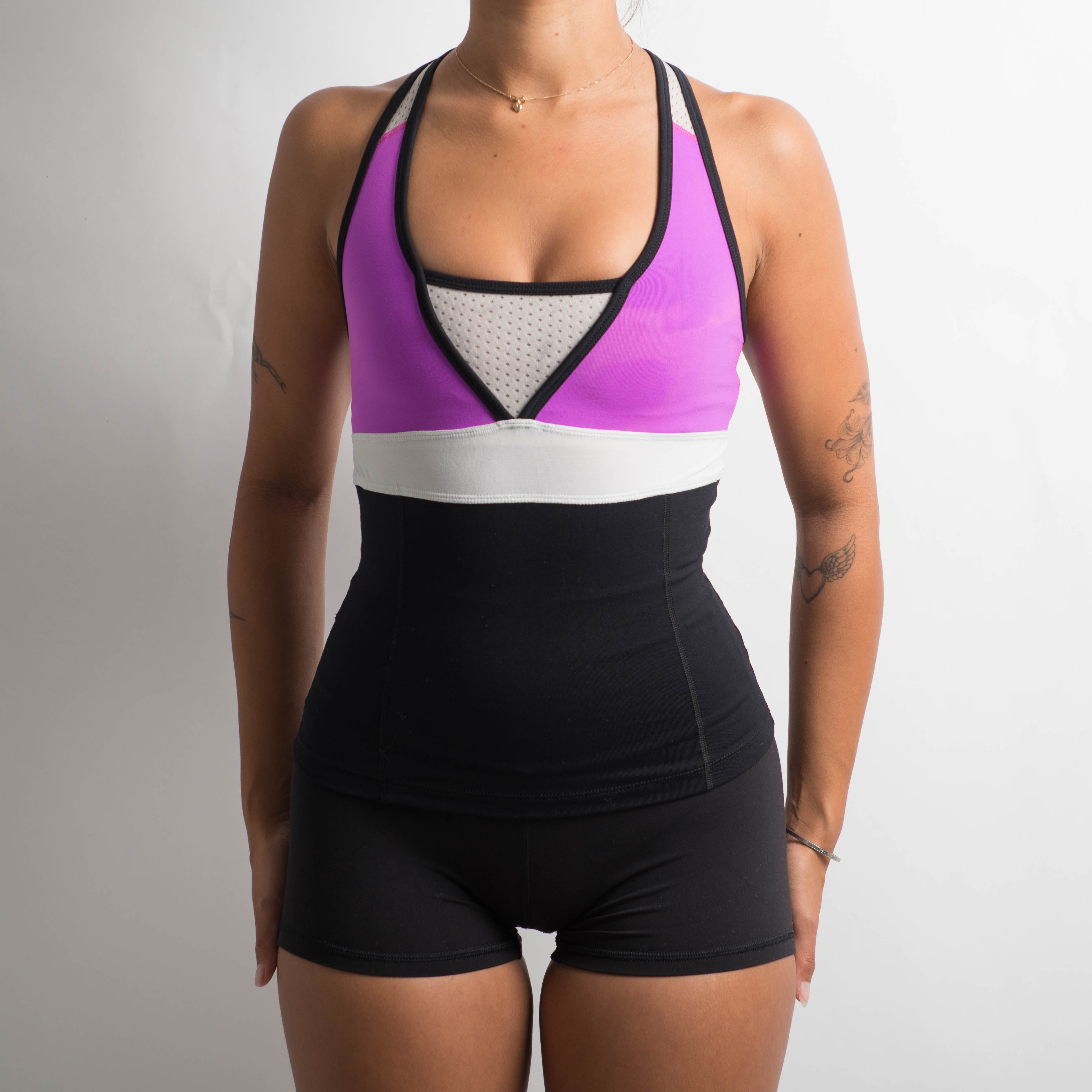 MAGENTA COLOURBLOCK TANK TOP