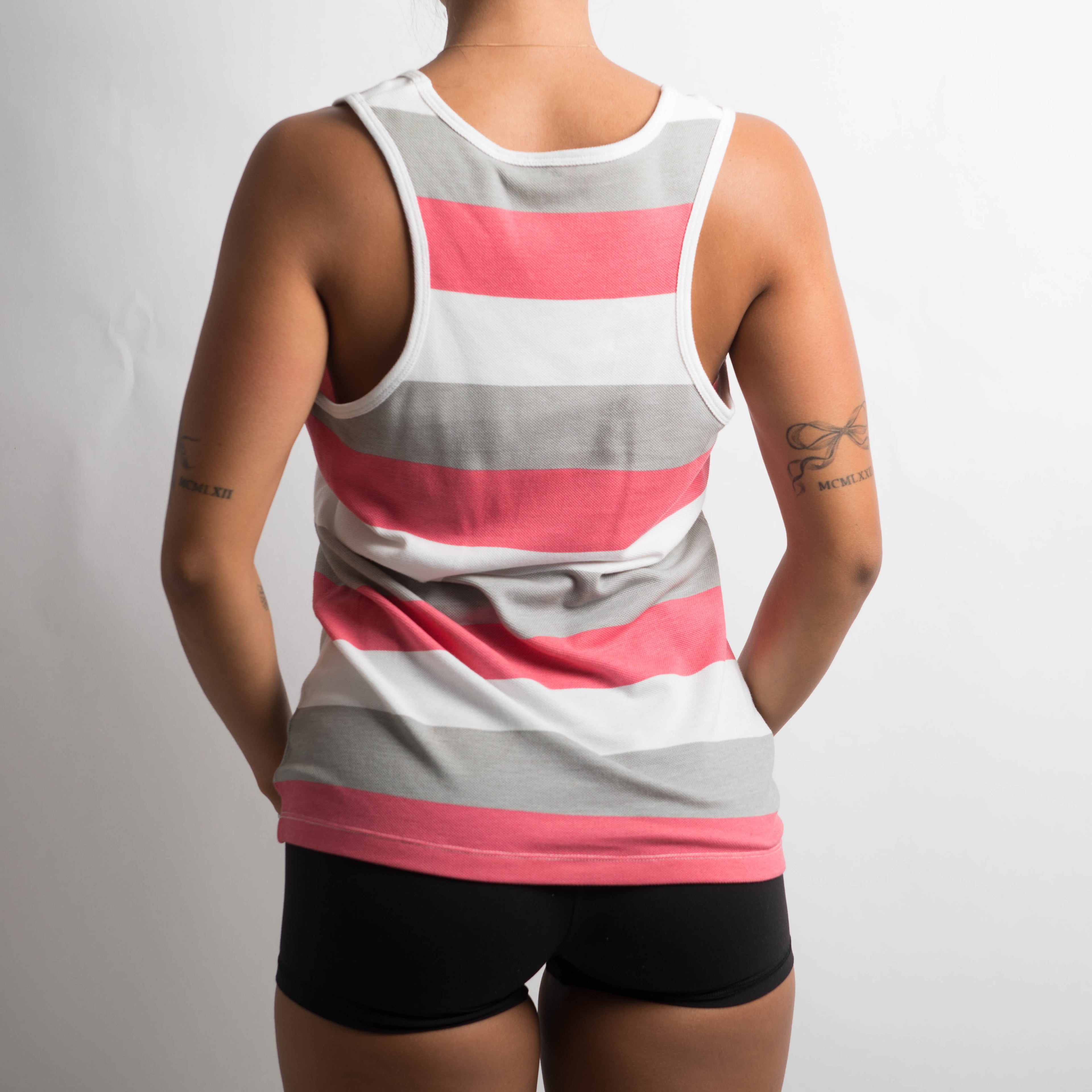 PINK STRIPED TANK TOP