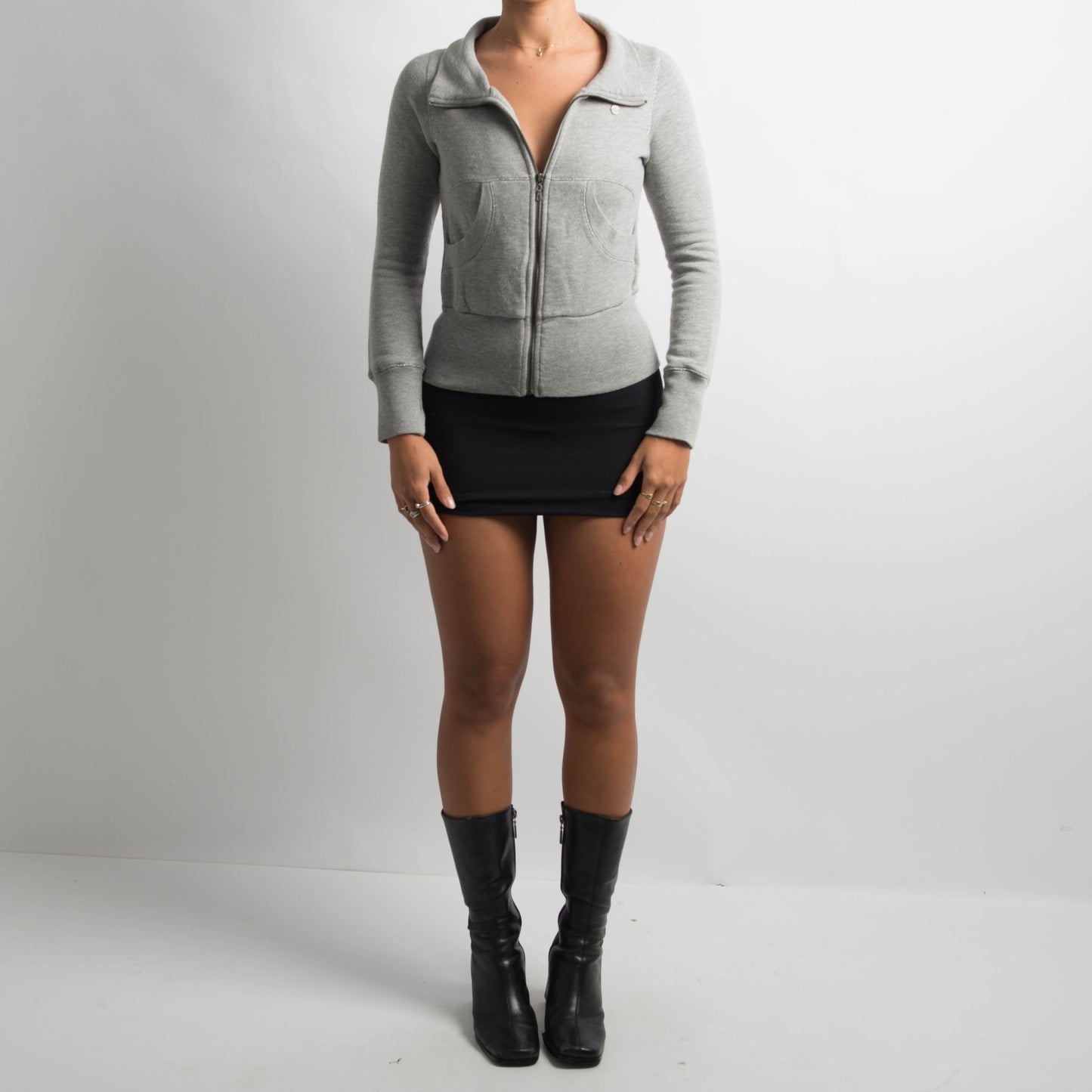 GREY ZIP UP JACKET