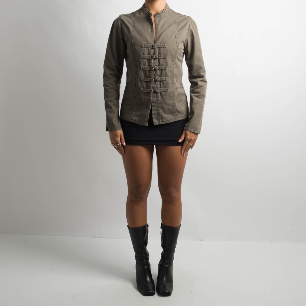 KHAKI MILITARY STYLE JACKET