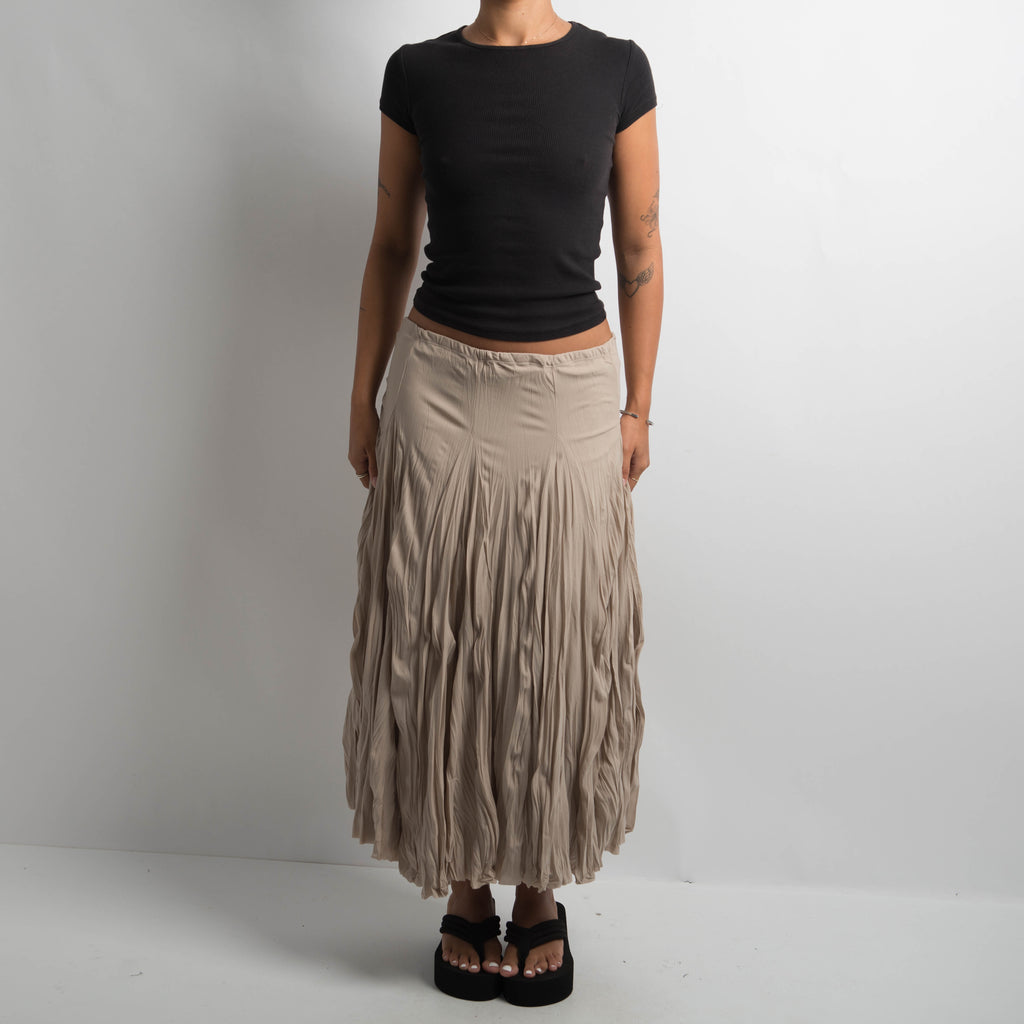 BEIGE TEXTURED SKIRT