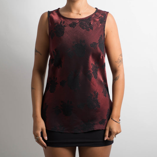 METALLIC FLORAL TOP