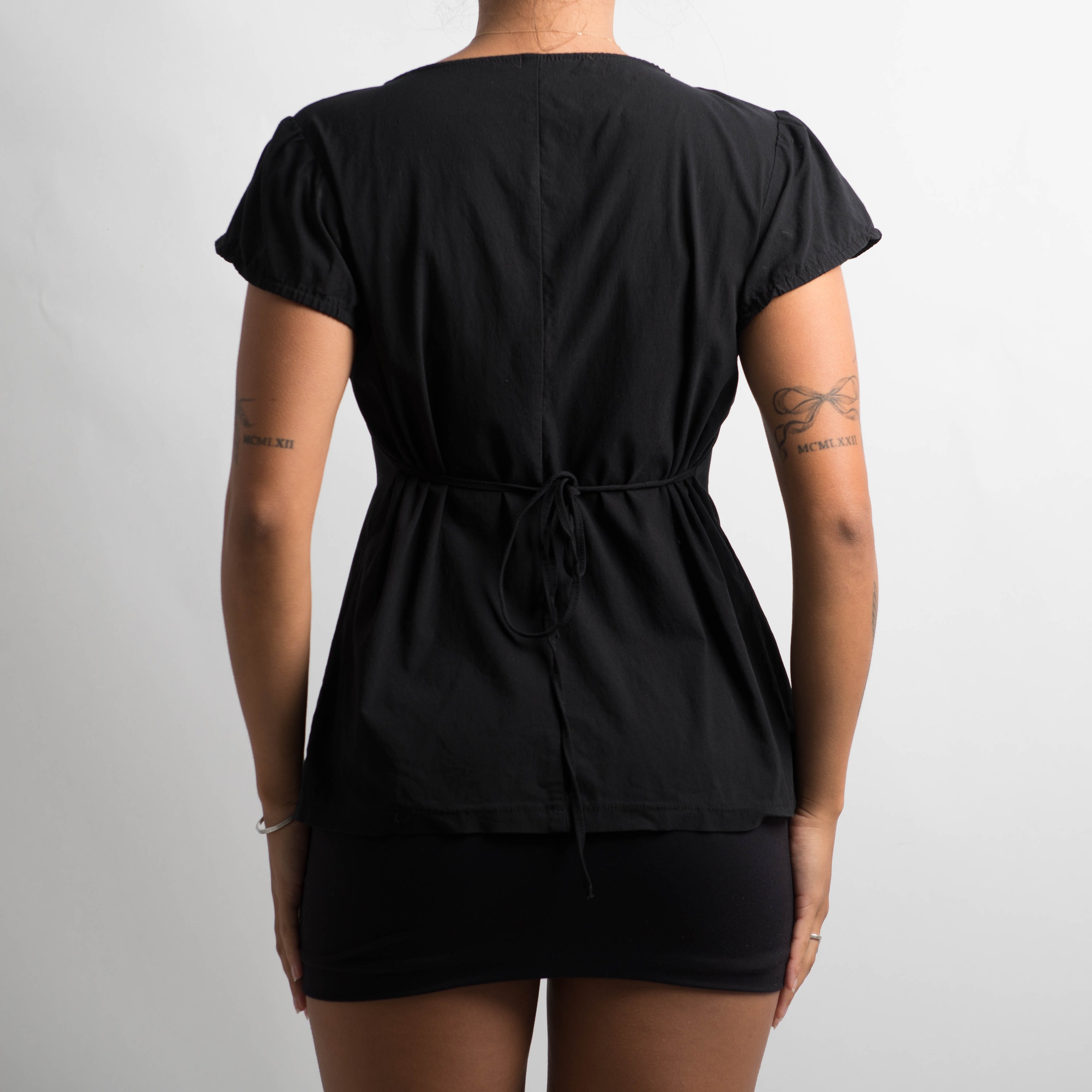 BLACK MILKMAID TOP