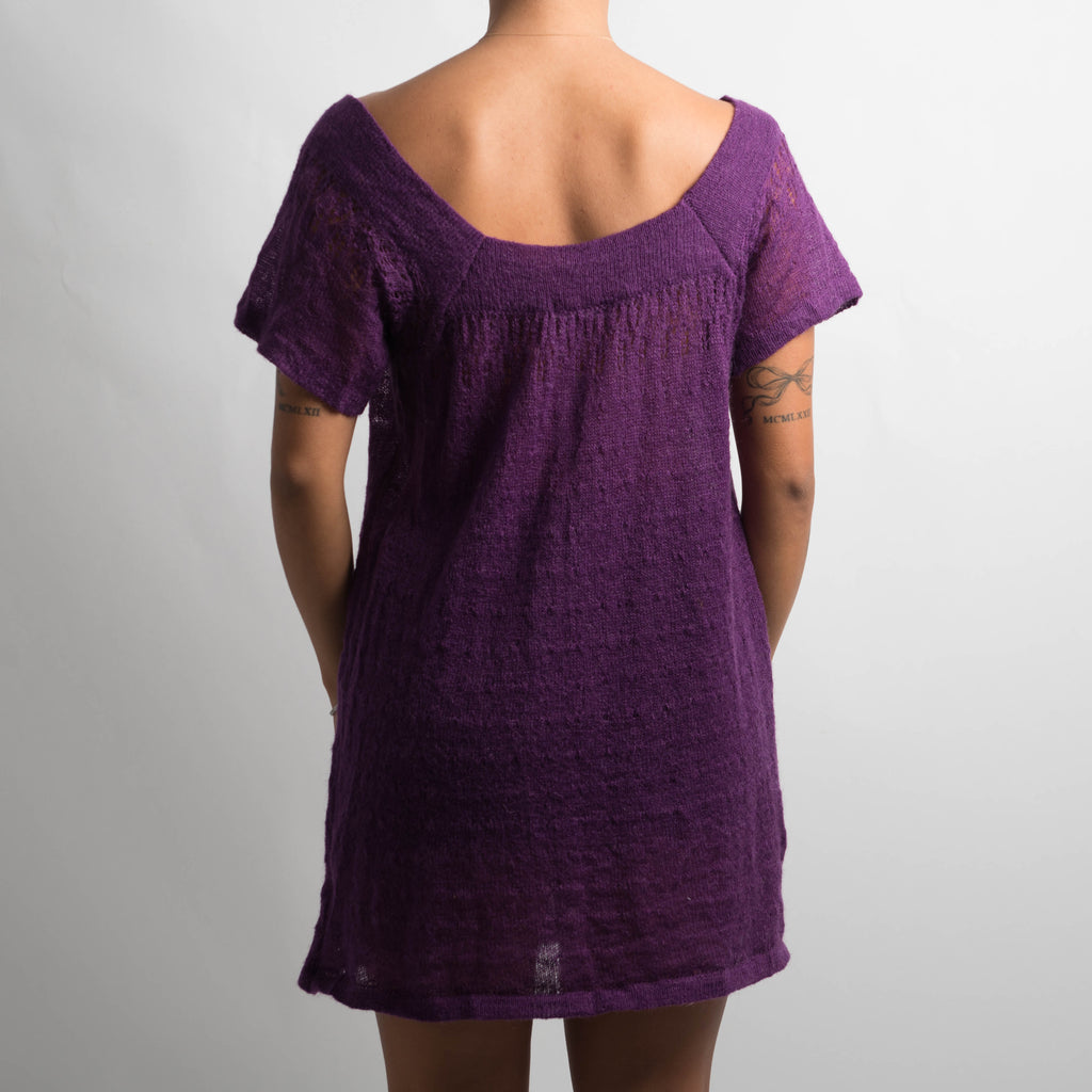 PURPLE MOHAIR DRESS