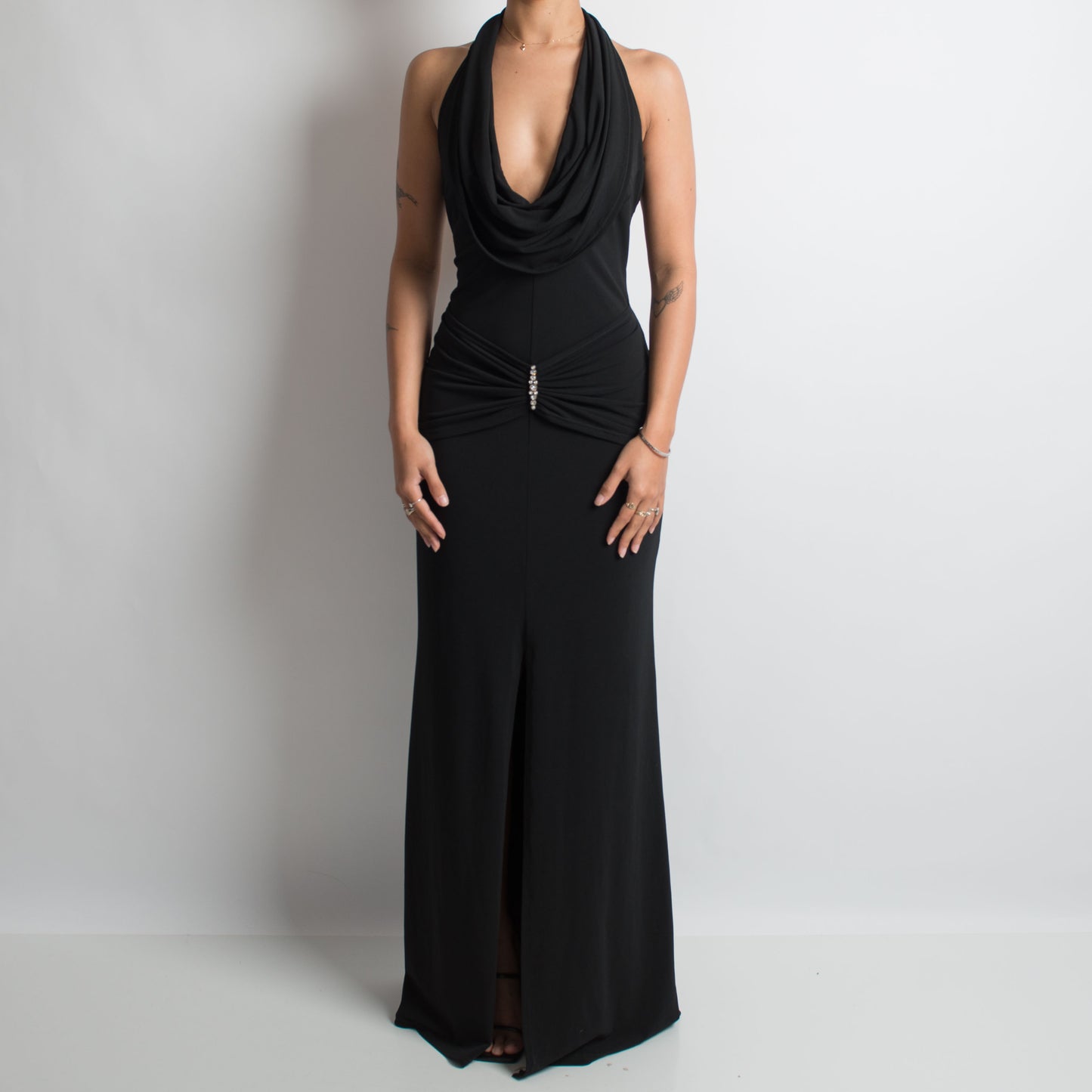 BLACK GERRY SHAW GOWN