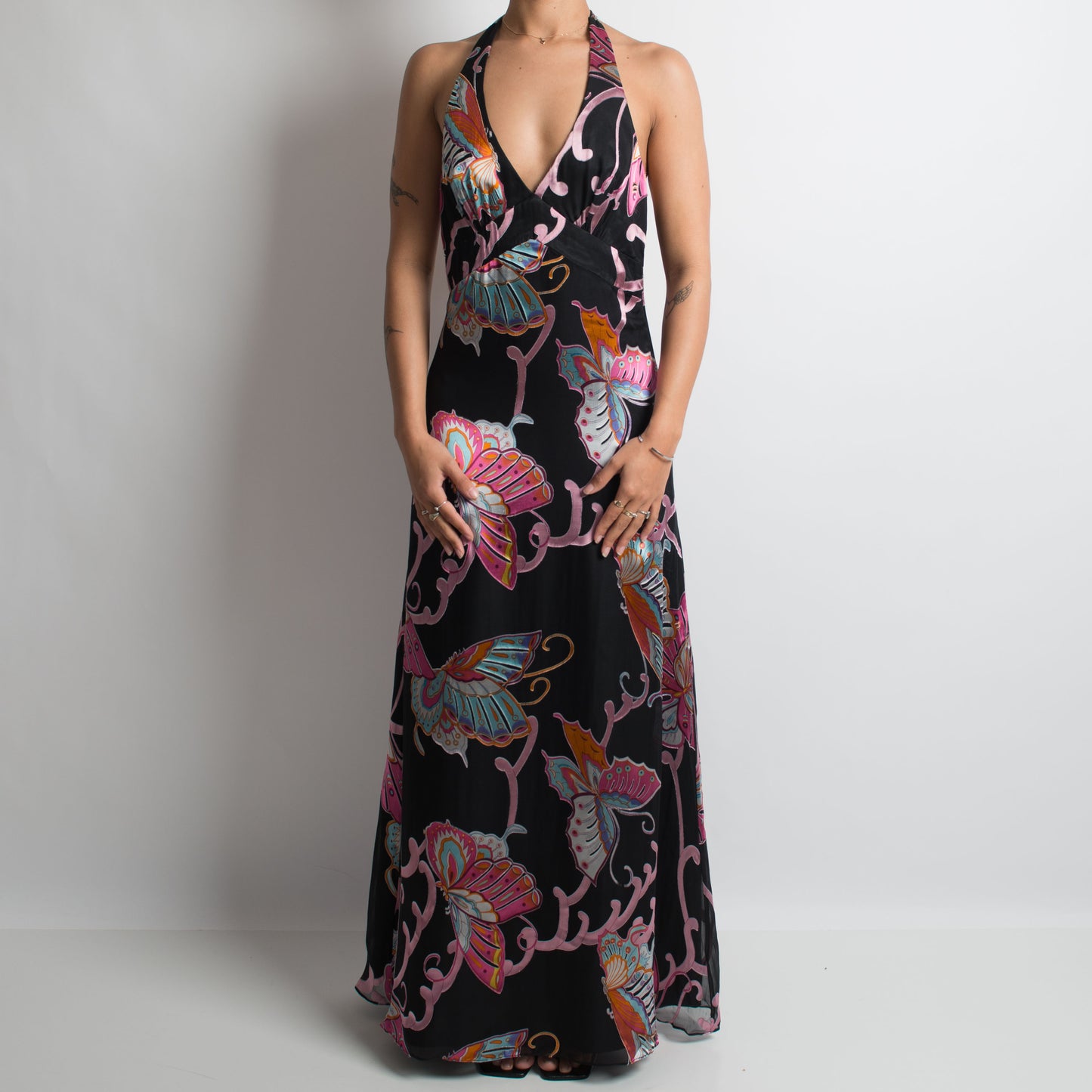 HALTERNECK BUTTERFLY GOWN