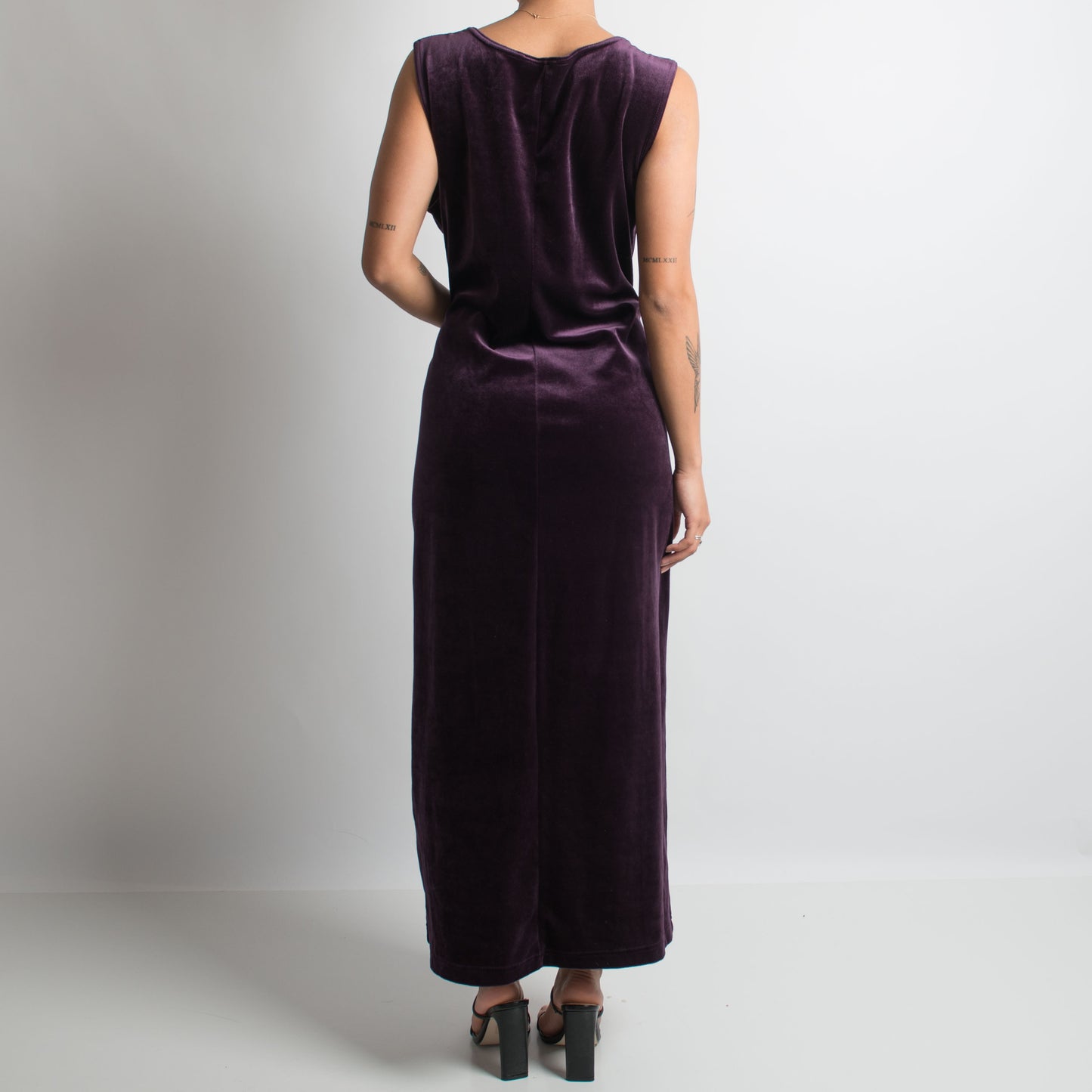 DEEP PURPLE 90'S VELOUR DRESS