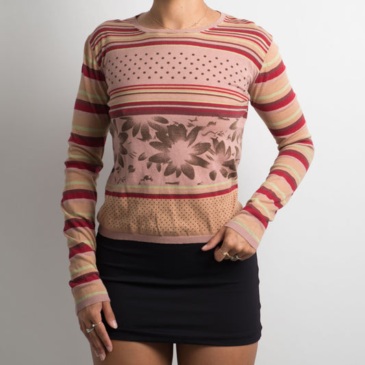 PATTERNED KNIT LONG SLEEVE