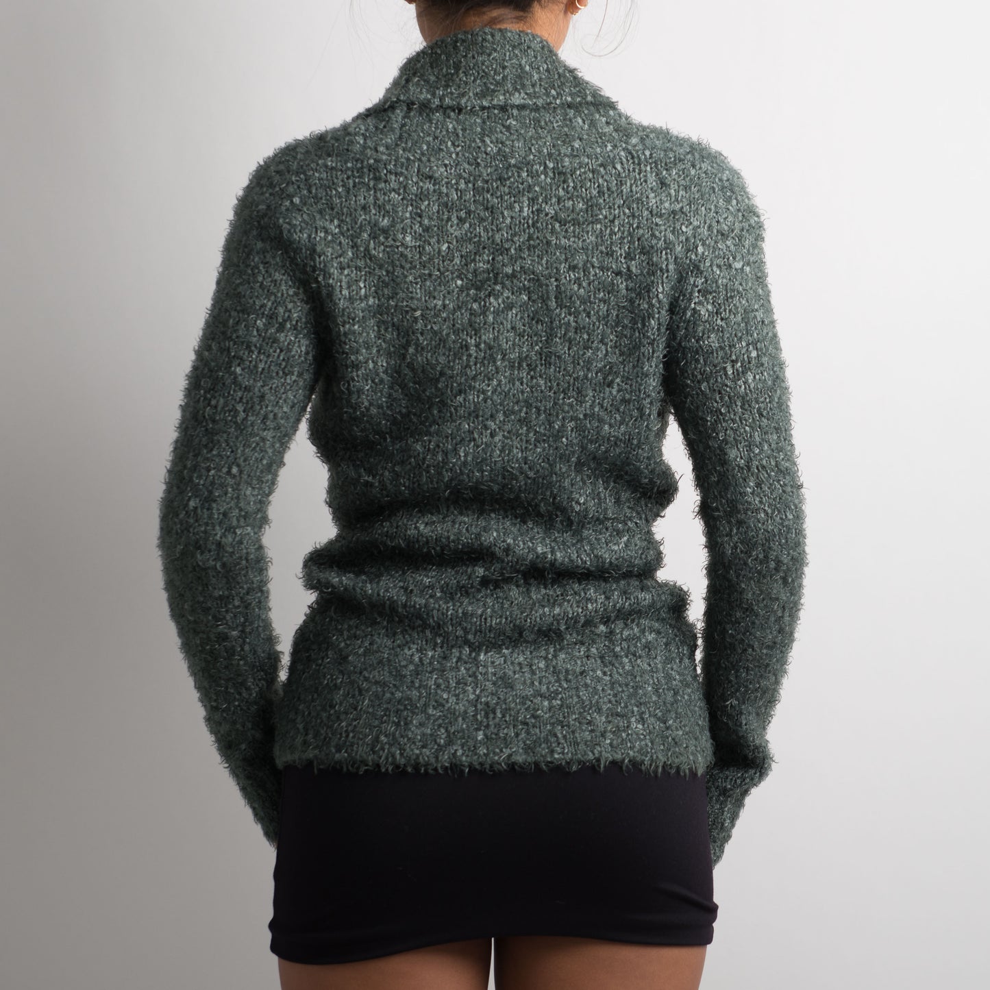 MOSS GREEN KNIT SWEATER