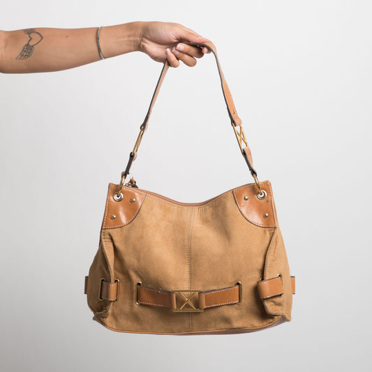 TAN LEATHER HANDBAG