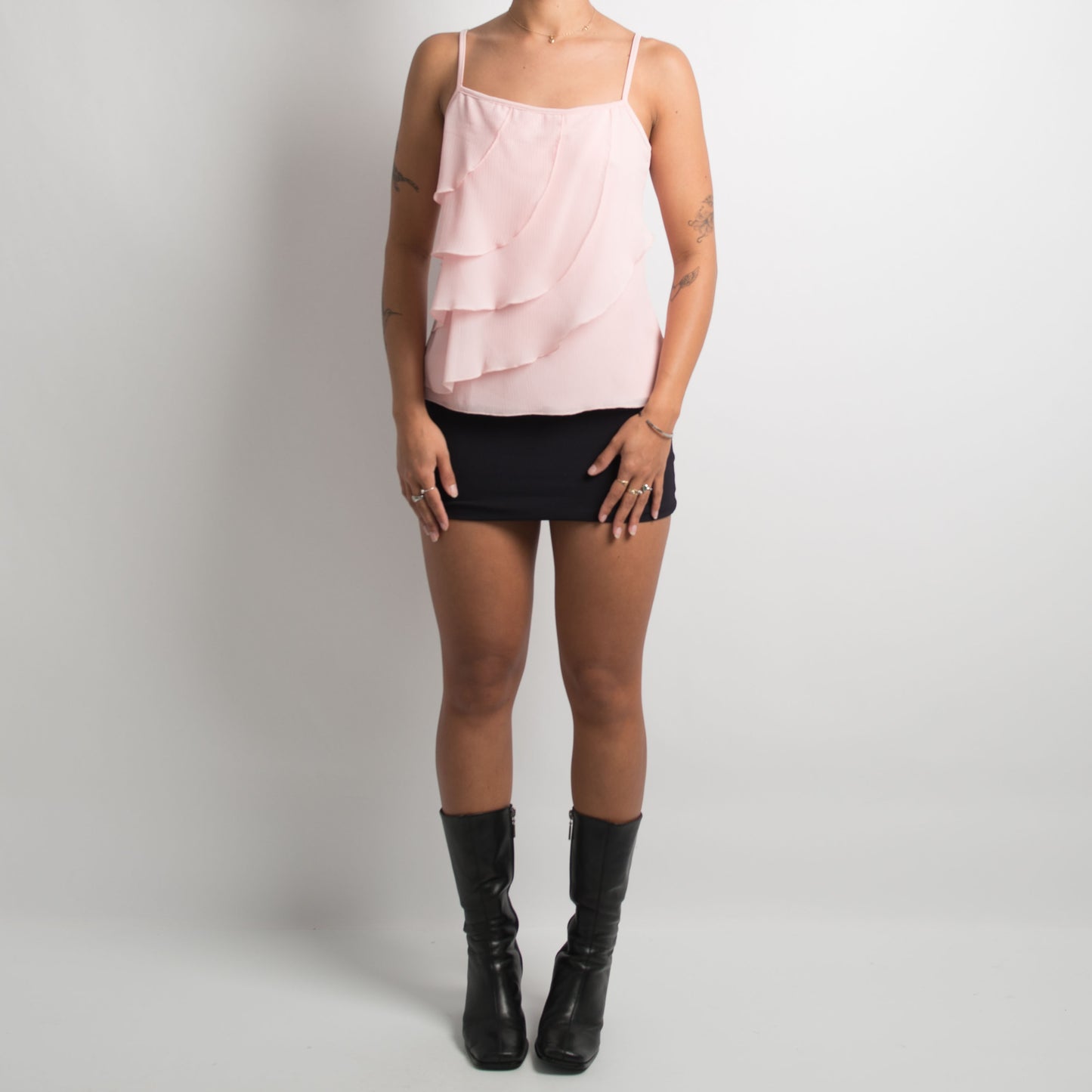 PINK RUFFLE CAMISOLE