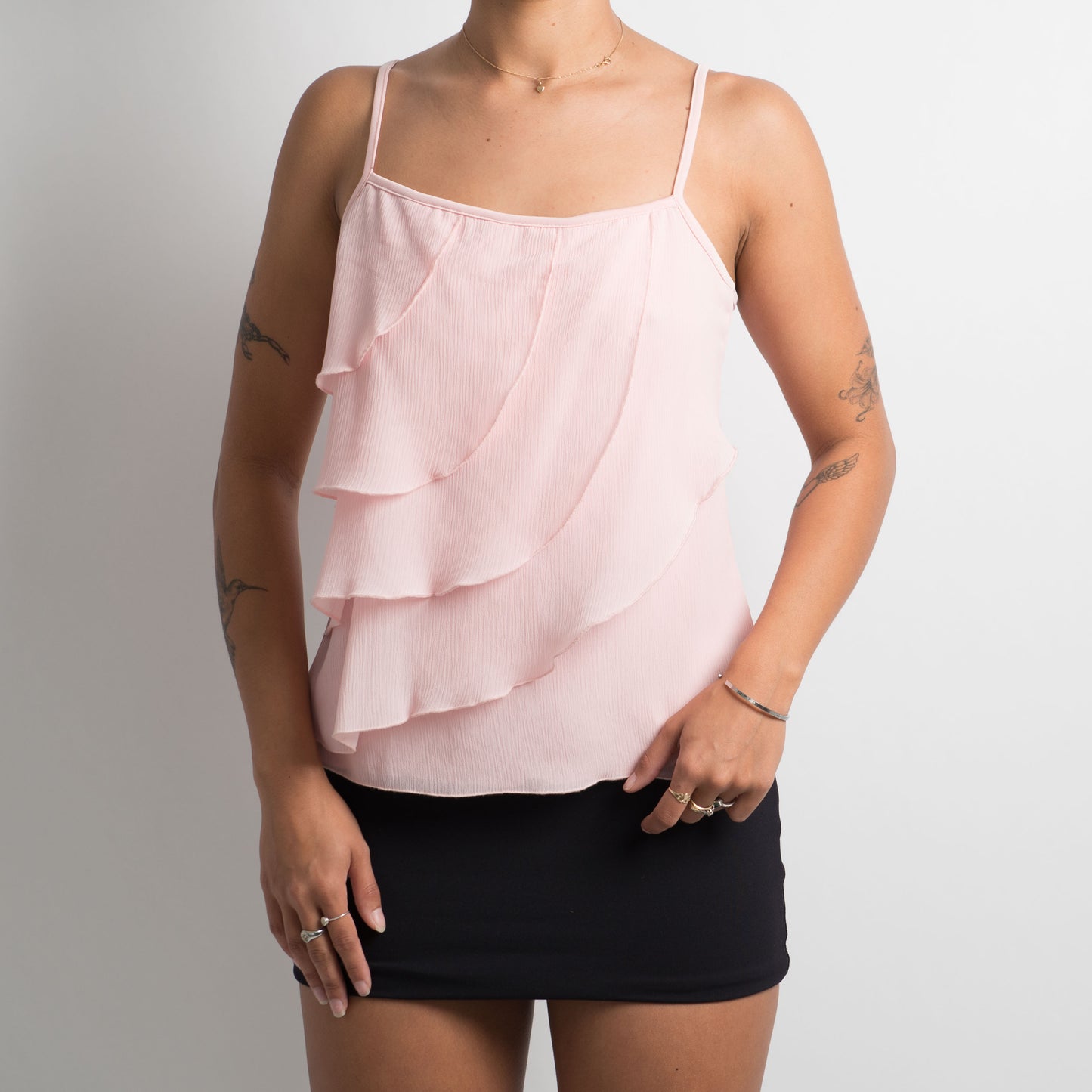 PINK RUFFLE CAMISOLE