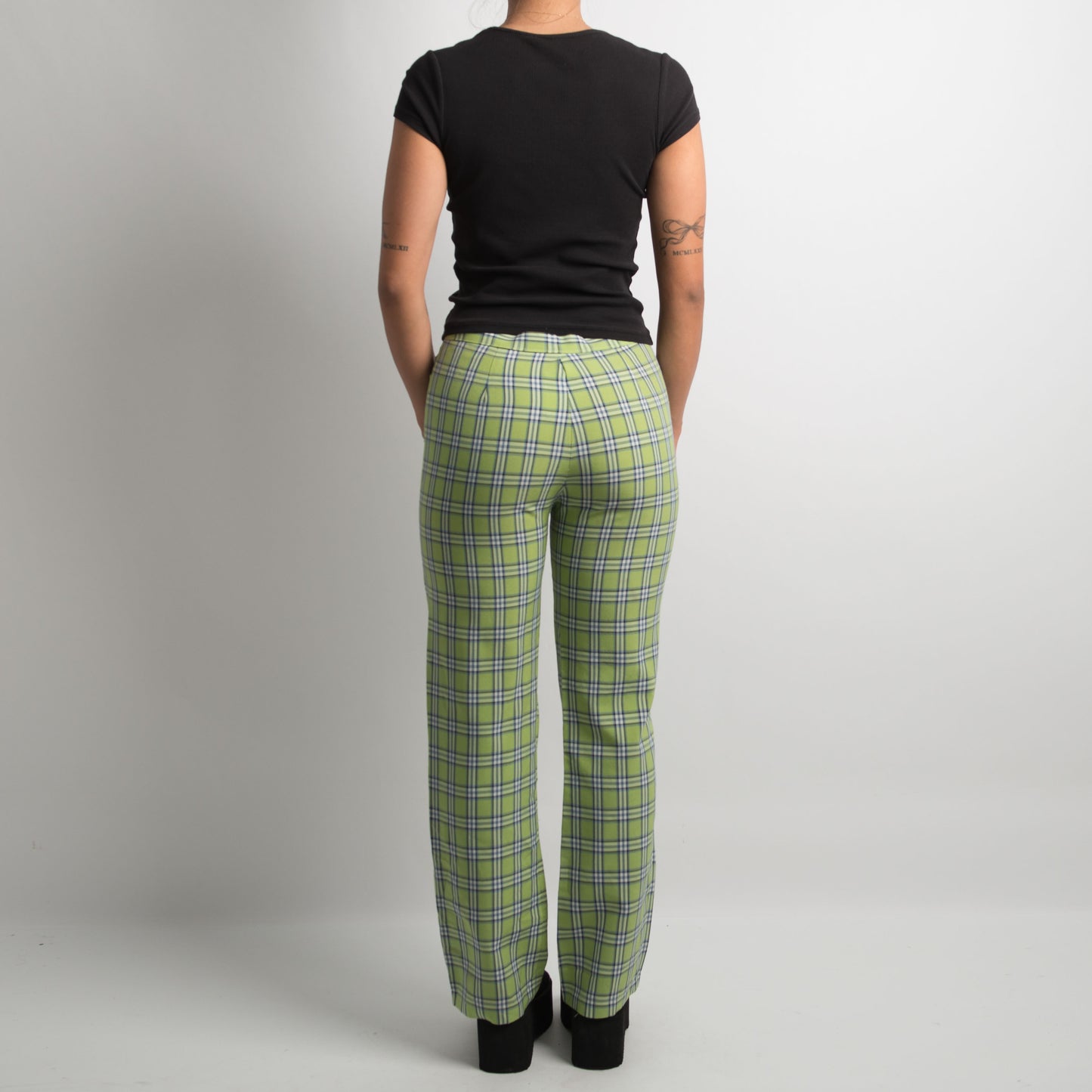 GREEN PLAID TROUSERS