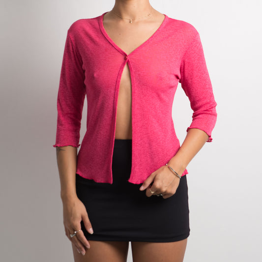 HOT PINK 3/4 SLEEVE TOP