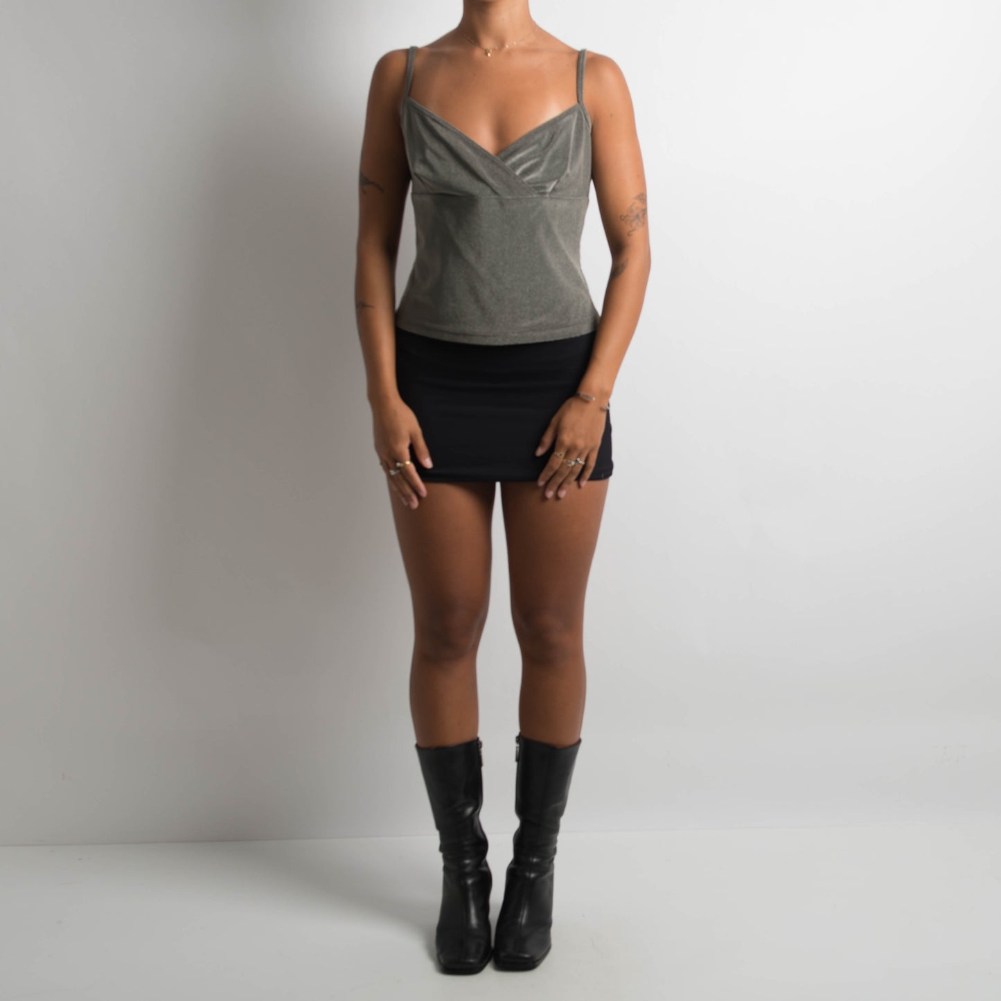 SILVER METALLIC CAMISOLE