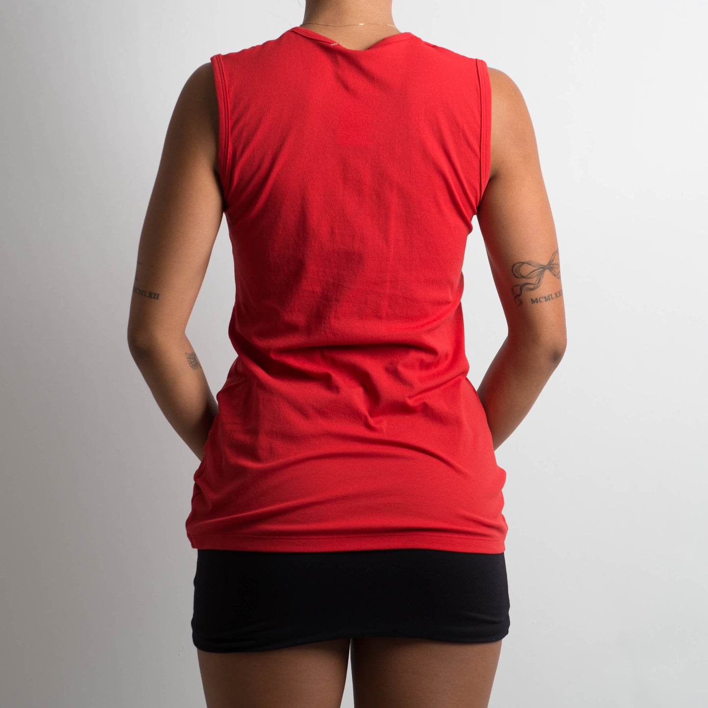 RED STRETCH TANK TOP