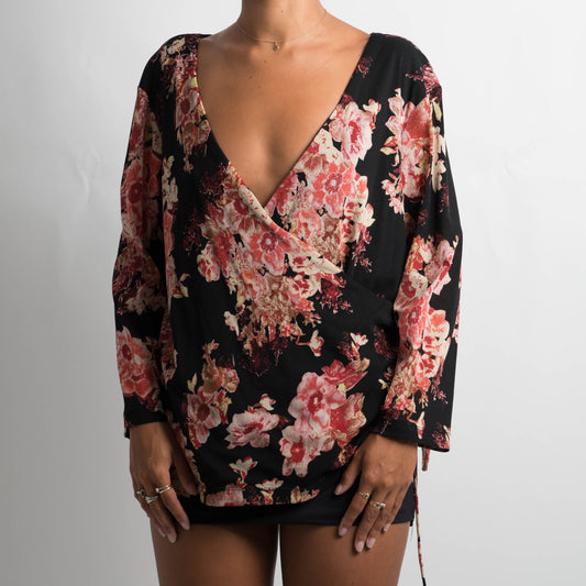 FLORAL MESH LONG SLEEVE