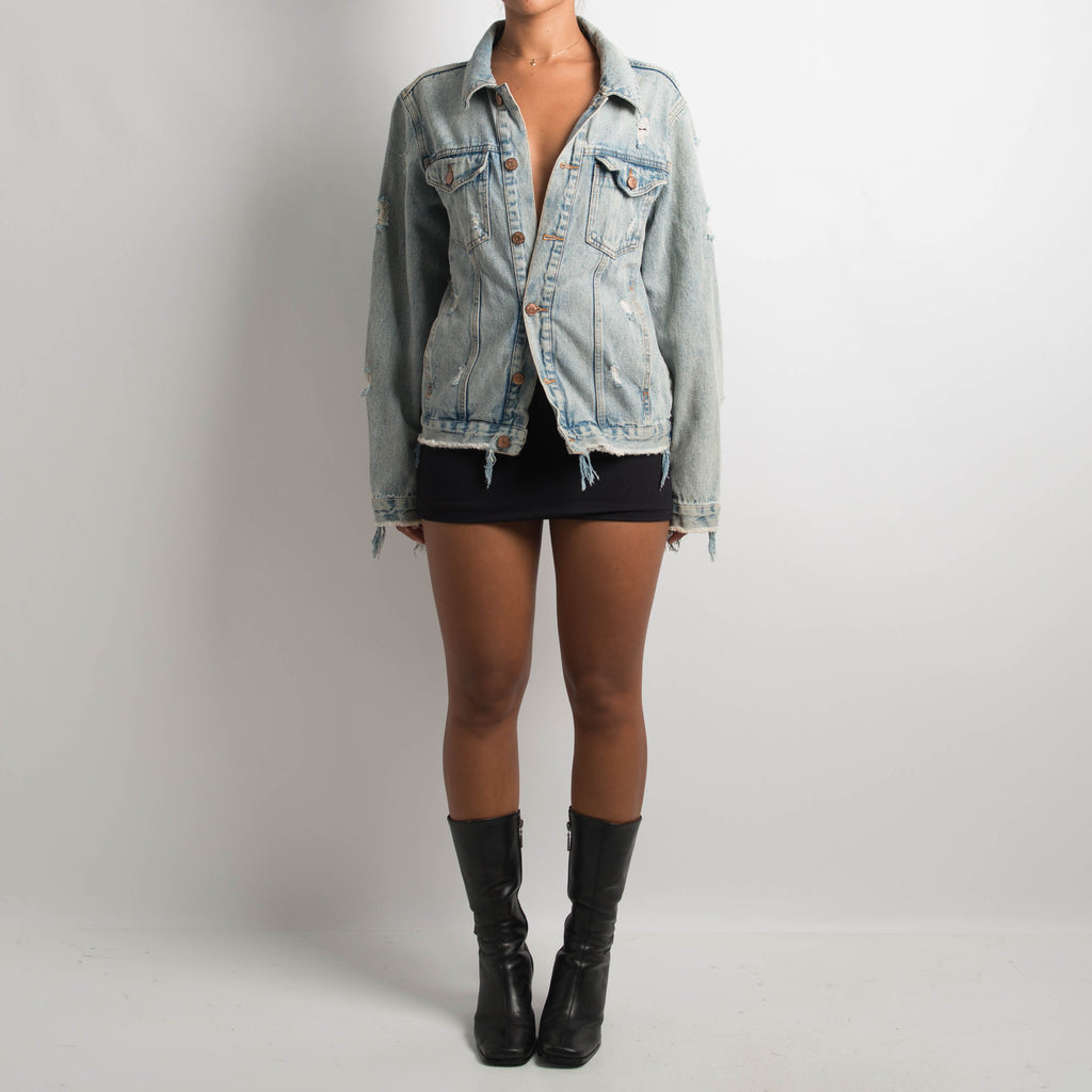DISTRESSED DENIM JACKET