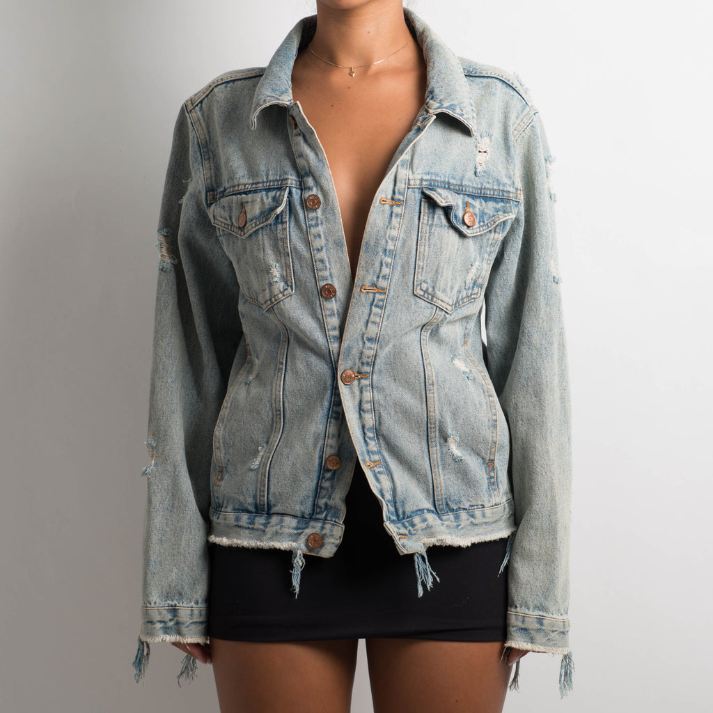 DISTRESSED DENIM JACKET