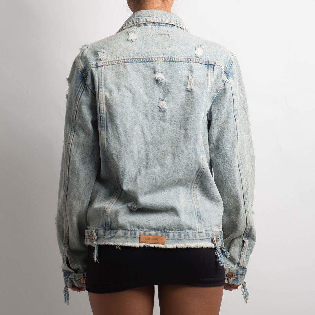 DISTRESSED DENIM JACKET