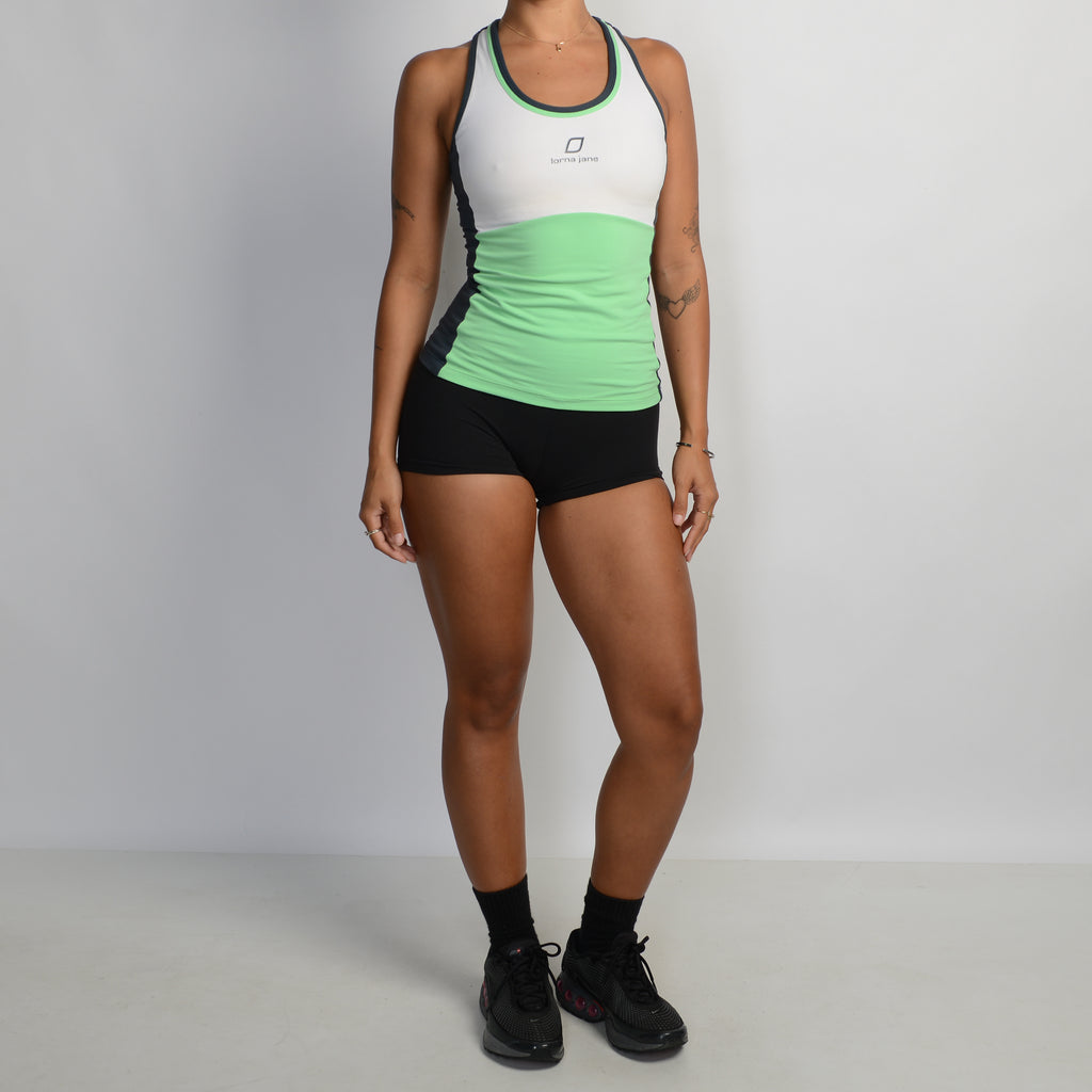 GREEN PANEL TANK TOP