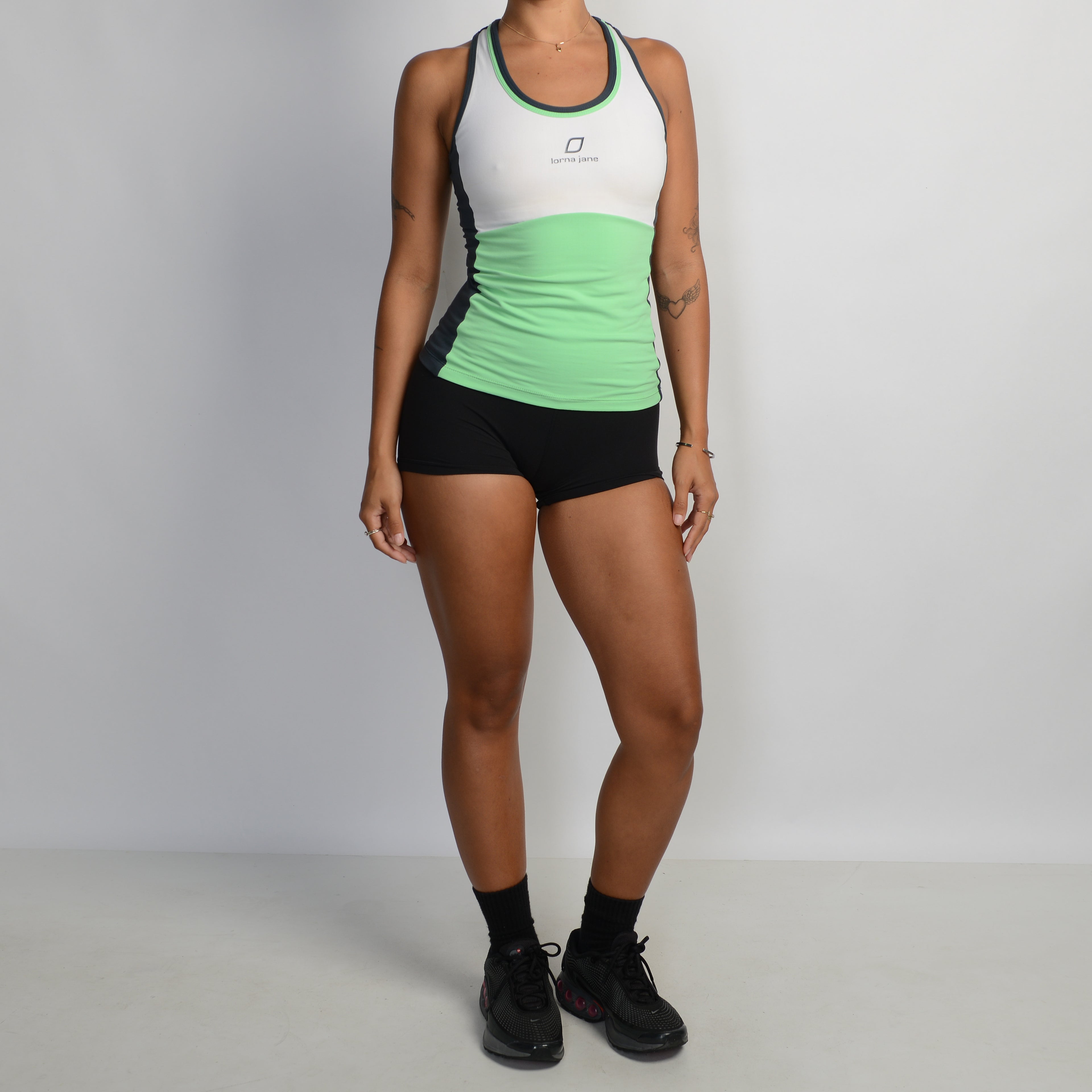 GREEN PANEL TANK TOP