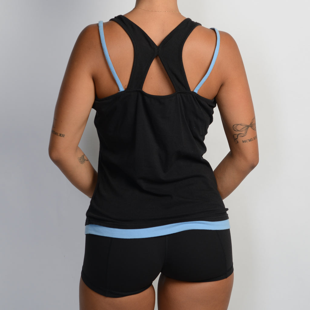 BLACK LAYERED TANK TOP