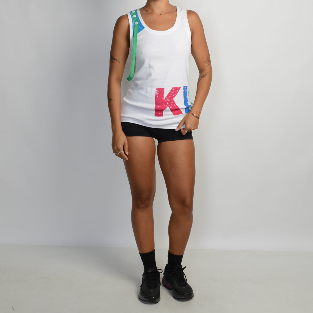 WHITE COTTON TANK TOP