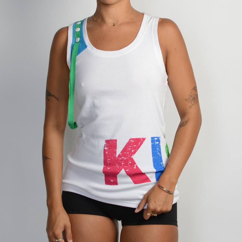 WHITE COTTON TANK TOP