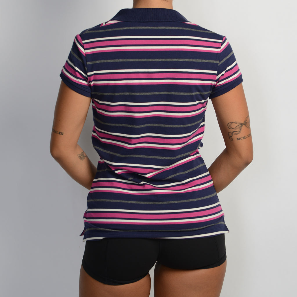 NAVY STRIPE POLO SHIRT