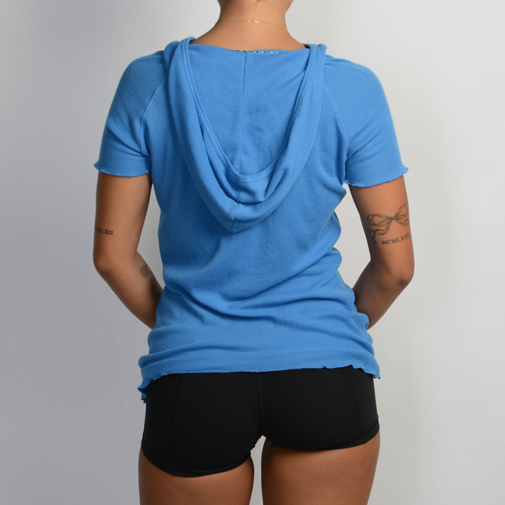 BLUE HOODED TOP