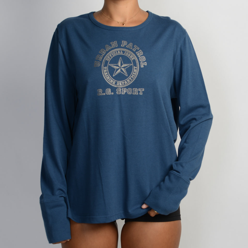 NAVY LONG SLEEVE TOP