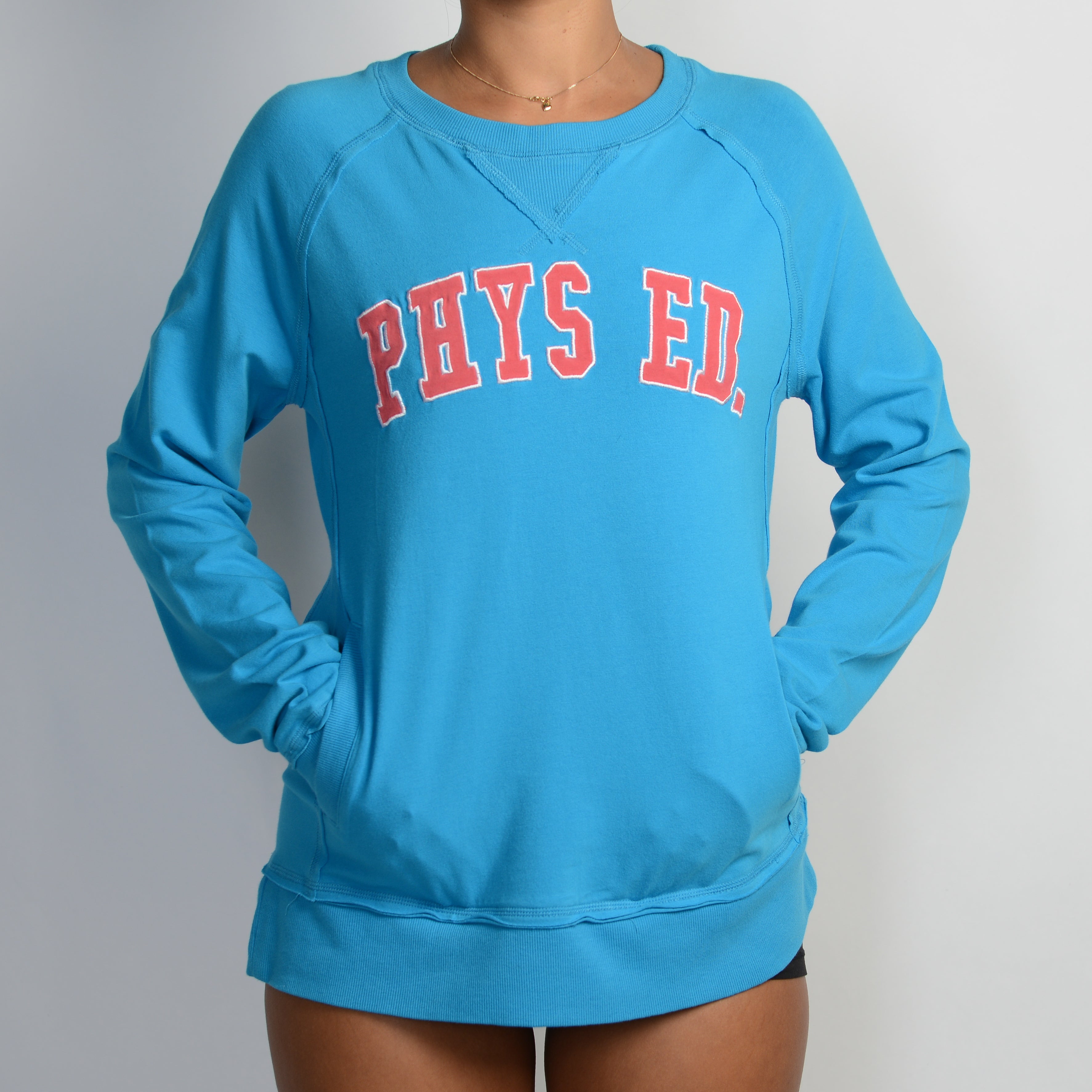 BLUE LONG SLEEVE TOP