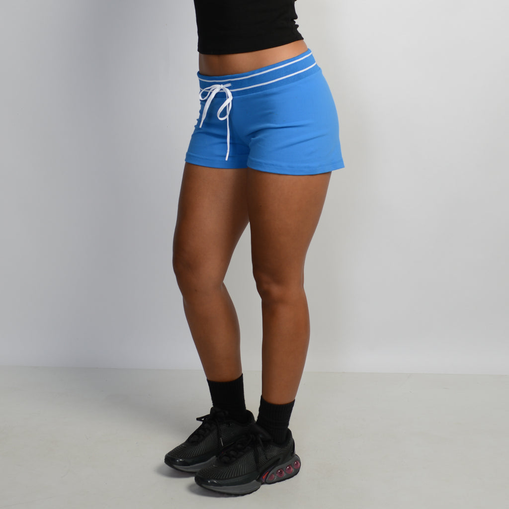 BLUE DRAWSTRING KICK SHORTS