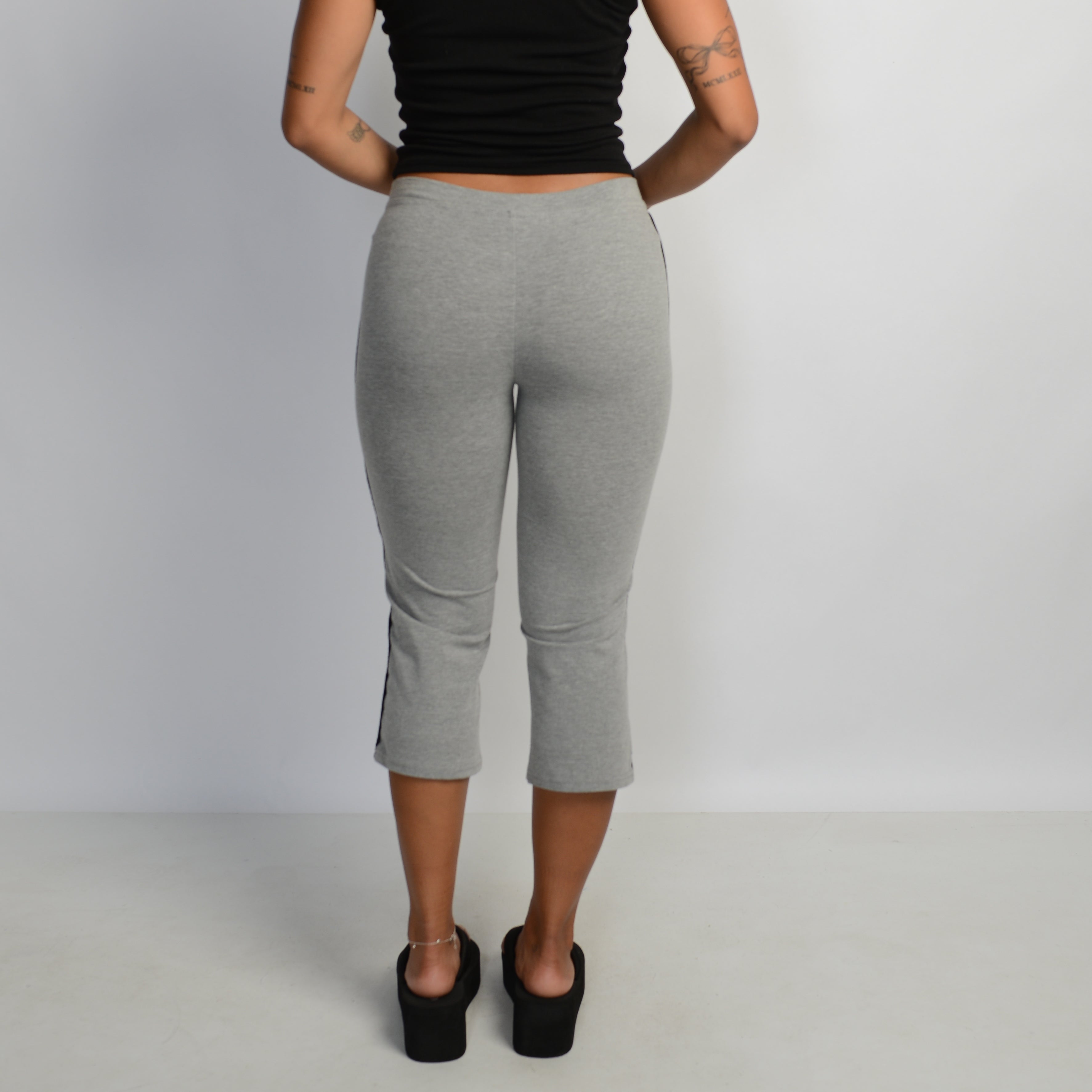 GREY CAPRI COTTON TIGHTS