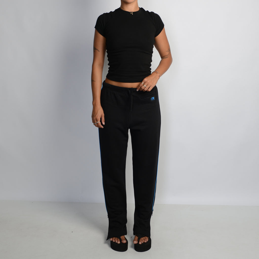 BLACK STRAIGHT LEG SWEATPANTS