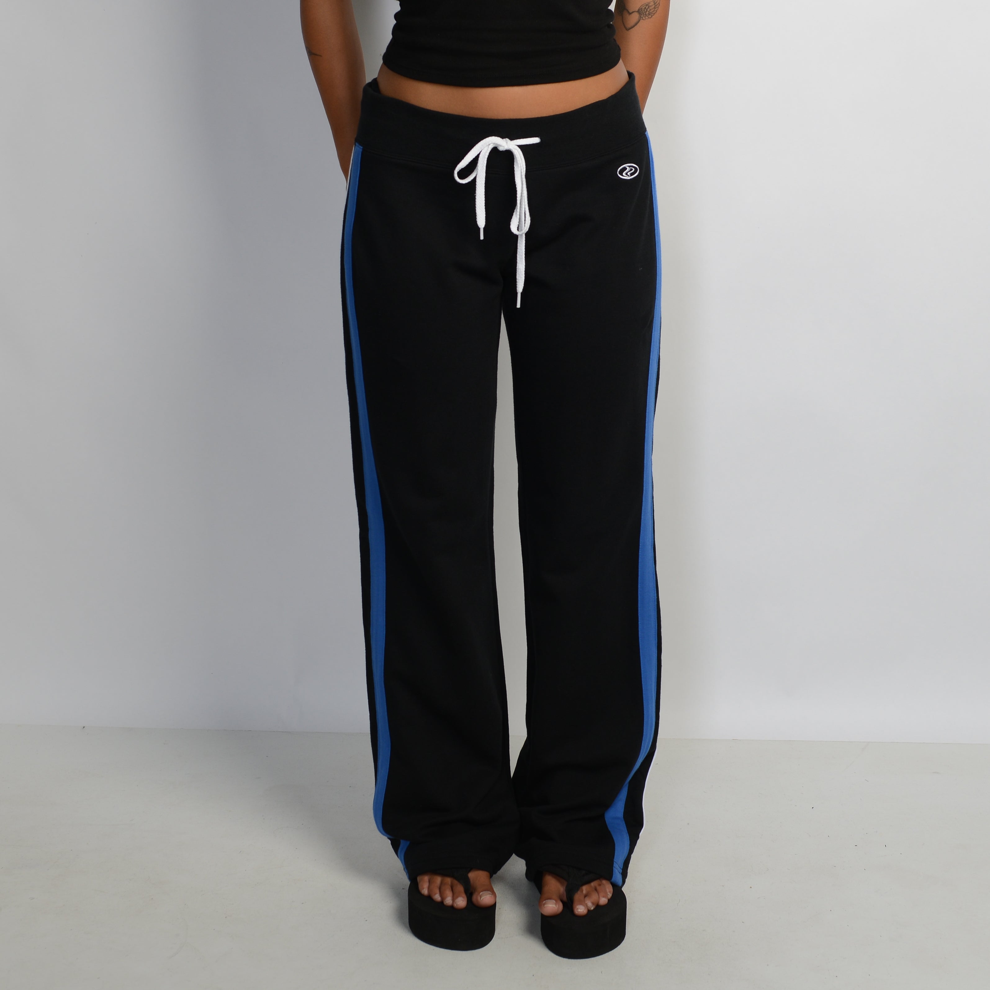 BLACK COTTON LOUNGE PANTS