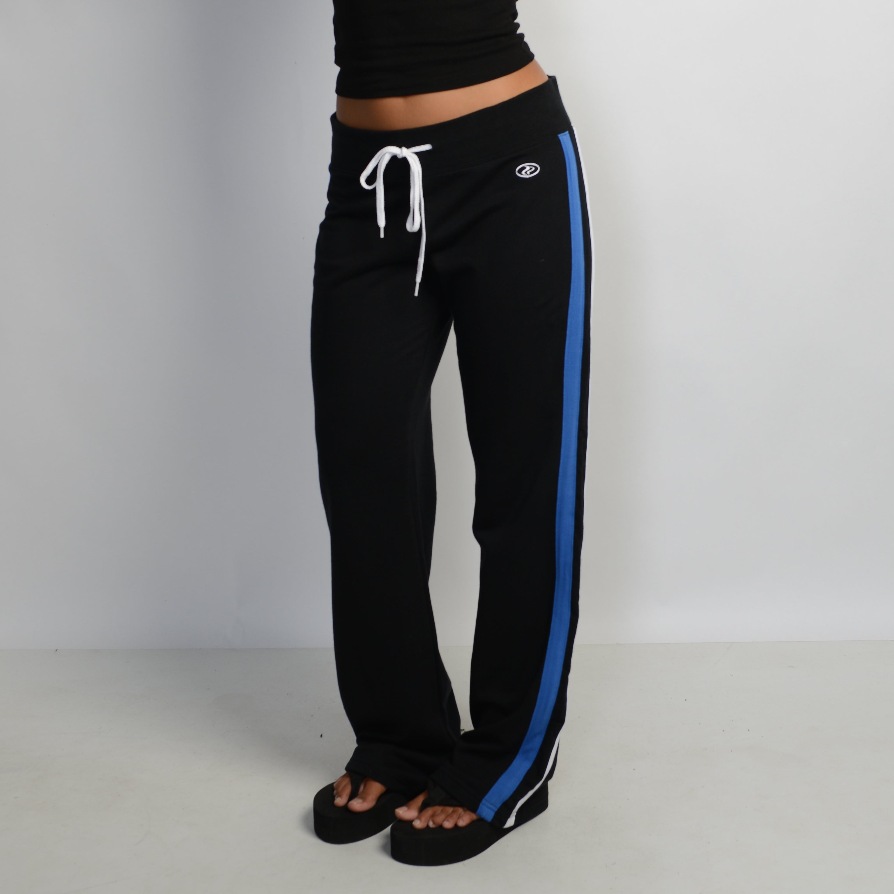 BLACK COTTON LOUNGE PANTS